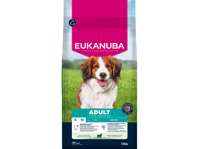 Eukanuba Adult Small & Medium Lamb & Rice 12 kg