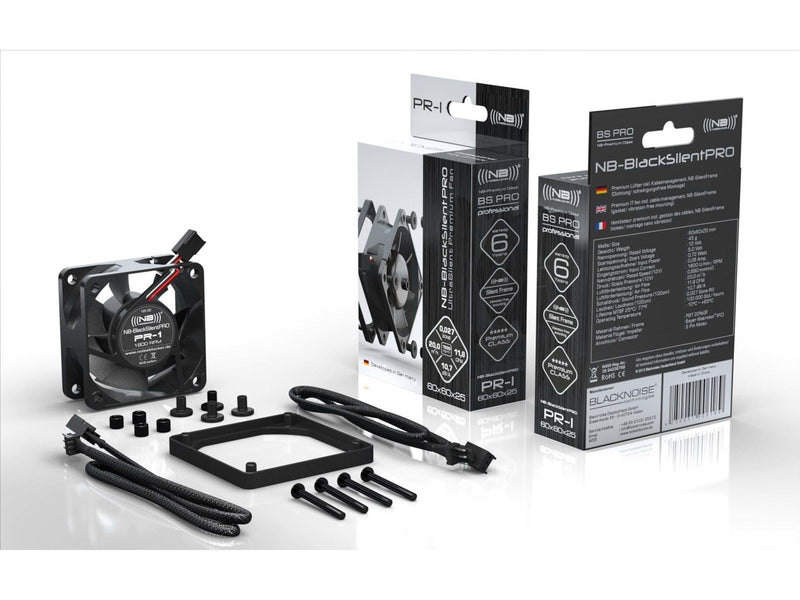 Blacknoise BlackSilent Pro PR-1 - Gehäuselüfter - 60mm - Schwarz - 11 dBA