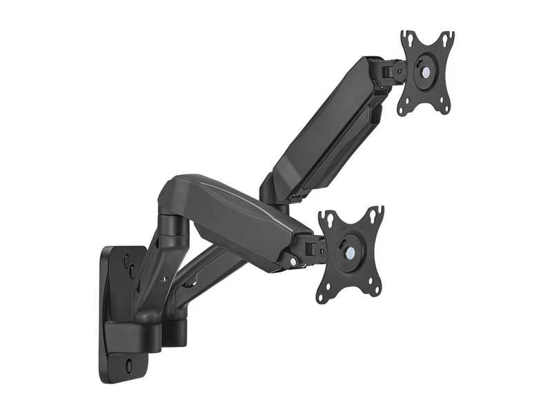DUTZO Monitorarm für 2 Monitore (17"-32") - Wandmontage Version (Schwarz)