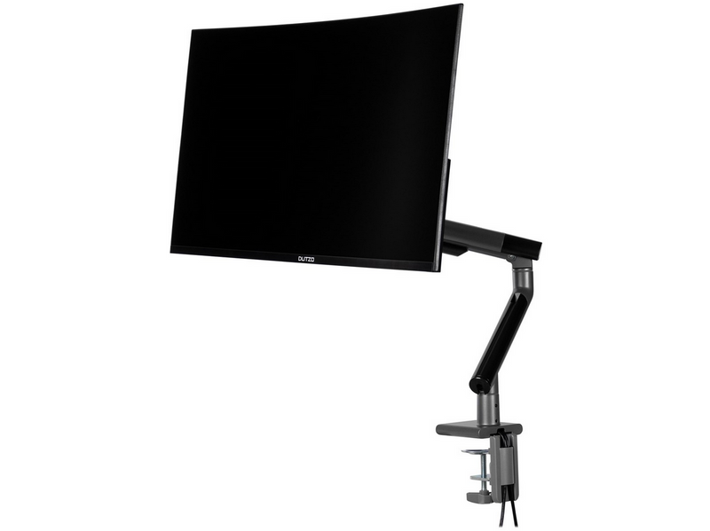 DUTZO Monitorarm für 1 Monitor (17"-32") - Slim USB Version (Schwarz)