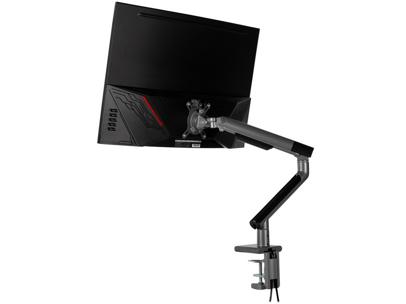 DUTZO Monitorarm für 1 Monitor (17"-32") - Slim USB Version (Schwarz)