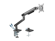 DUTZO Monitorarm für 1 Monitor (17"-32") - Slim USB Version (Schwarz)