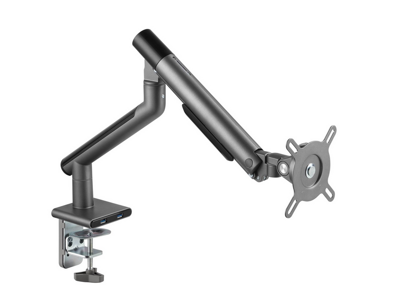DUTZO Monitorarm für 1 Monitor (17"-32") - Slim USB Version (Schwarz)