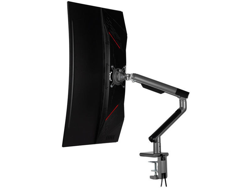 DUTZO Monitorarm für 1 Monitor (17"-32") - Slim USB Version (Schwarz)