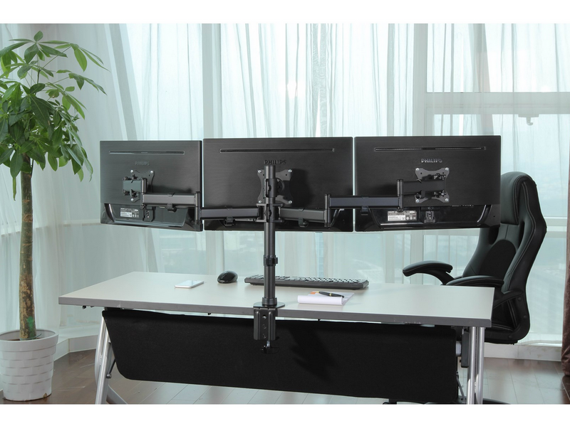 DUTZO Monitorarm für 3 Monitore (17"-27") - Office Pole Version