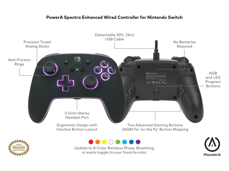 PowerA Spectra Enhanced Wired Controller for Nintendo Switch - Wired Controller - Nintendo Switch