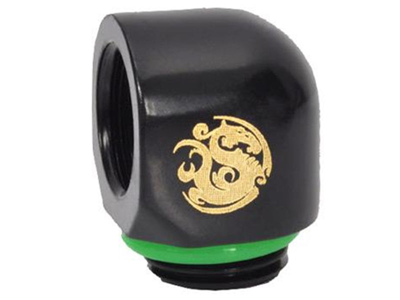 Bitspower G1/4" Matt Black 90-Degree IG1/4" Extender