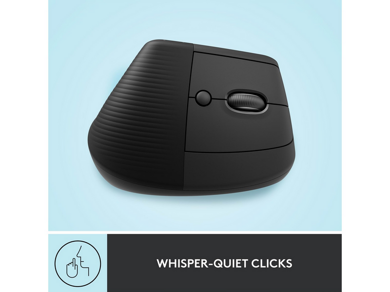 Logitech Lift Right Vertical - Graphite - Ergonomische Maus (Schwarz)