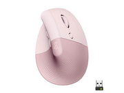 Logitech Lift Right Vertical - Rose - Ergonomische Maus (Rot)