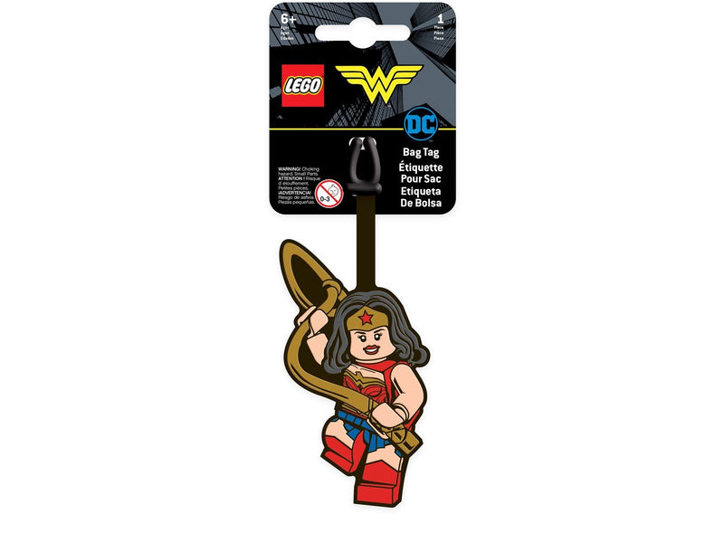 Euromic LEGO DC Bag Tag WONDER WOMAN packed on printed card