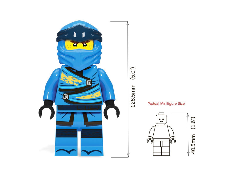 Euromic LEGO Ninjago Torch LED light JAY 300% each with colour box