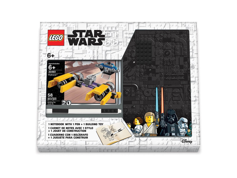 Euromic LEGO Star Wars Note book with 4x6 black brick 1 pen and building toy