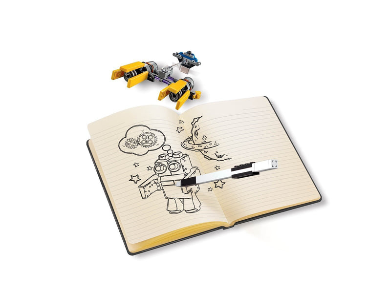 Euromic LEGO Star Wars Note book with 4x6 black brick 1 pen and building toy
