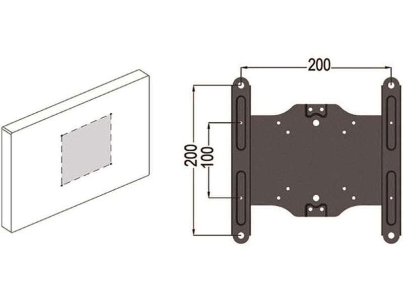 Multibrackets M Desktopmount VESA Adapter 200x200 200 x 200 mm