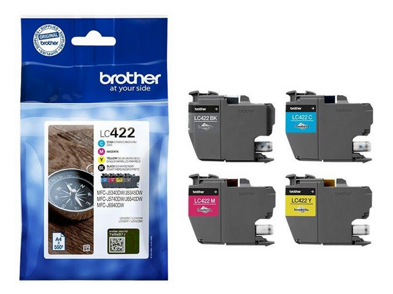 Brother LC 422 Value Pack - (Black Yellow Cyan Magenta) Ink