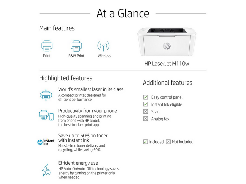 HP LaserJet M110w Mono Laser Printer - Einfarbig - Laser