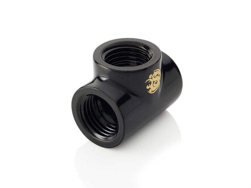 Bitspower Matt Black T-Block With Triple IG1/4"