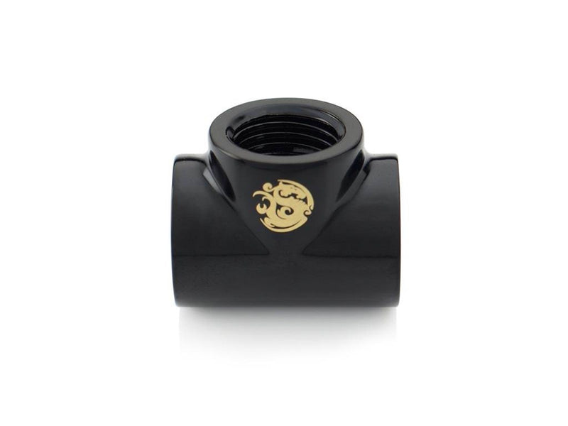 Bitspower Matt Black T-Block With Triple IG1/4"