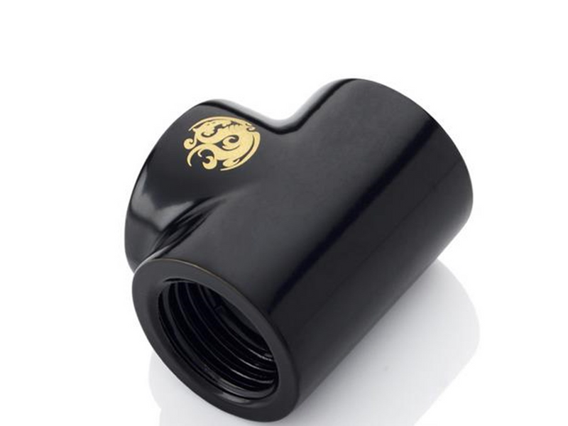 Bitspower Matt Black T-Block With Triple IG1/4"
