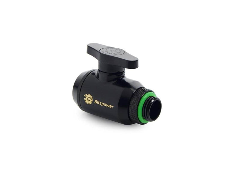 Bitspower Matt Black Mini Valve Rotary G1/4"& Inner G14"With Black Handle