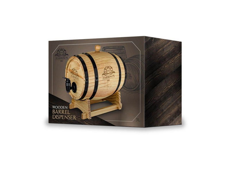 Mikamax Wooden Barrel Dispenser
