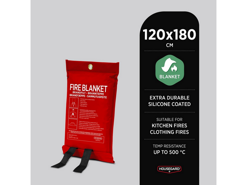 Housegard Fire blanket 120x180 cm Red Silicone coated