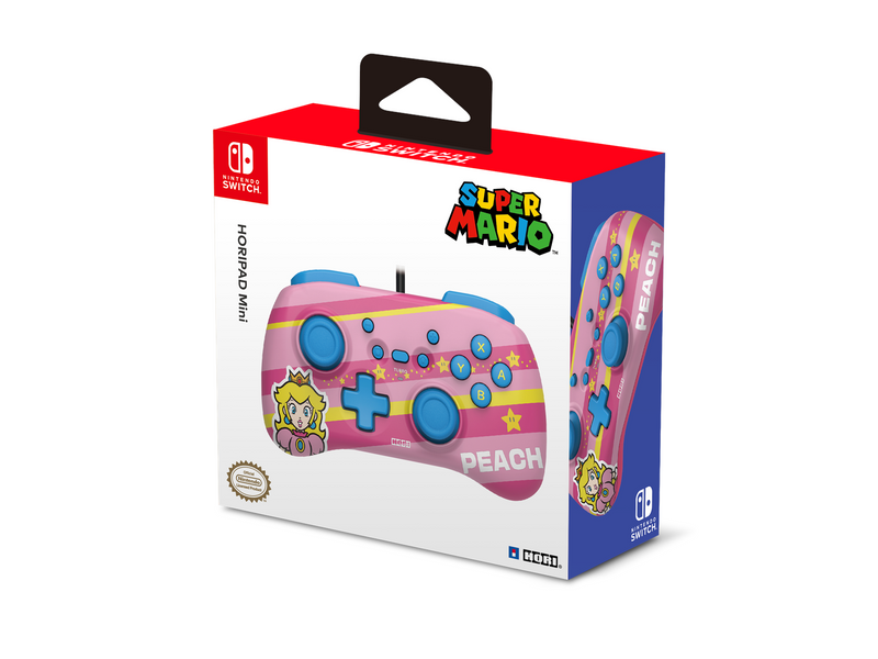 HORI PAD Mini (Super Mario Series - Peach) - Wired Controller - Nintendo Switch