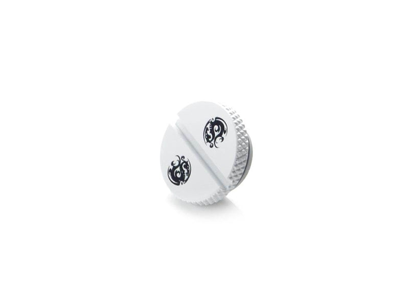 Bitspower G1/4" Deluxe White Low-Profile Stop Fitting