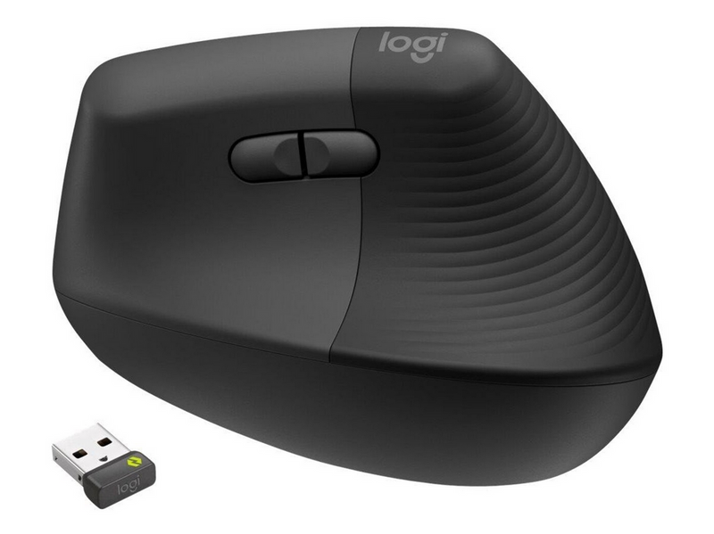 Logitech Lift for Business - Left Handed - Graphite - Ergonomische Maus (Schwarz)