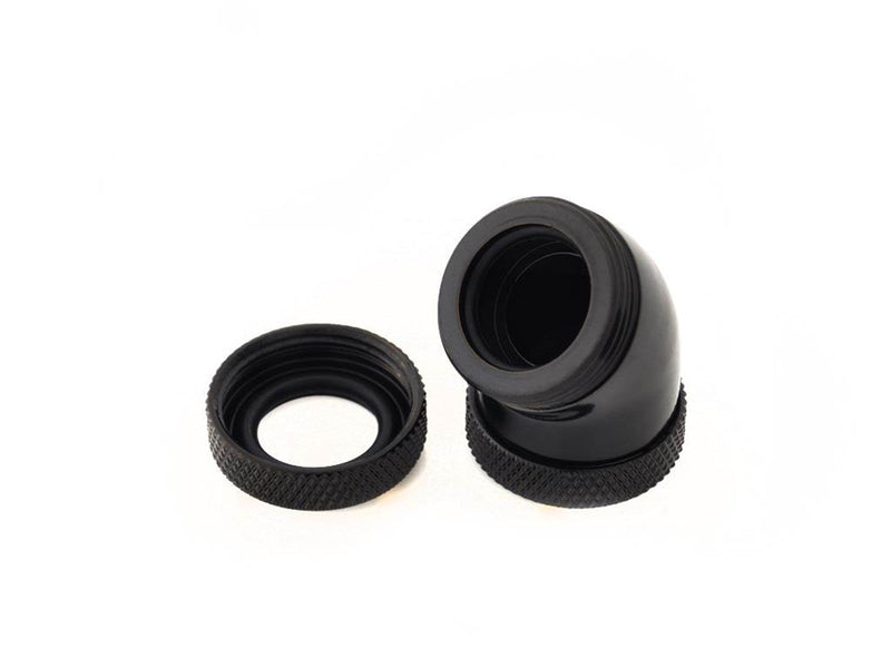 Bitspower Matt Black Enhance 45-Degree Dual Multi-Link Adapter For OD 12MM