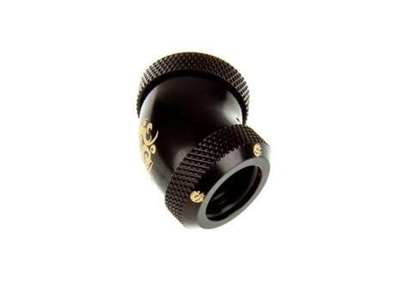 Bitspower Matt Black Enhance 45-Degree Dual Multi-Link Adapter For OD 12MM