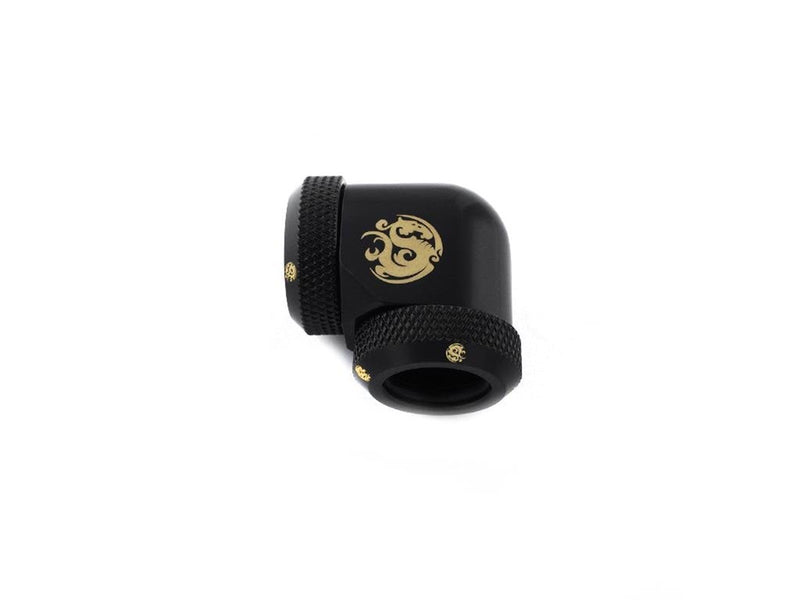 Bitspower Matt Black Enhance 90-Degree Dual Multi-Link Adapter For OD 12MM