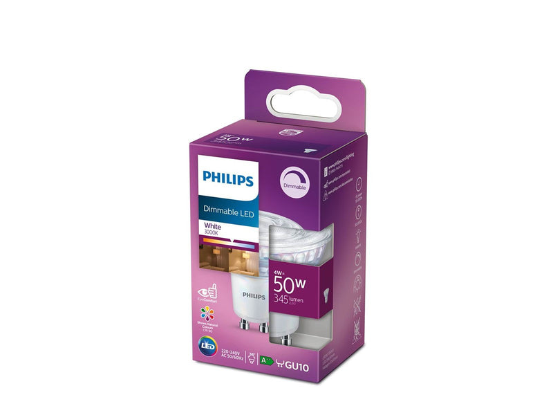 Philips LED-Lampe Classic Spot 4W/930 (50W) 36° Dimmable GU10