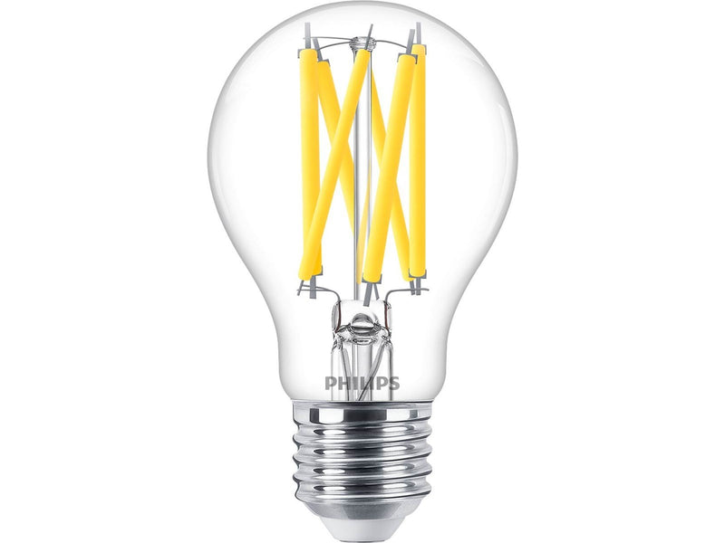 Philips LED-Lampe Classic Standard 10,5W//922-927 (100W) Clear WarmGlow Dimmable E27