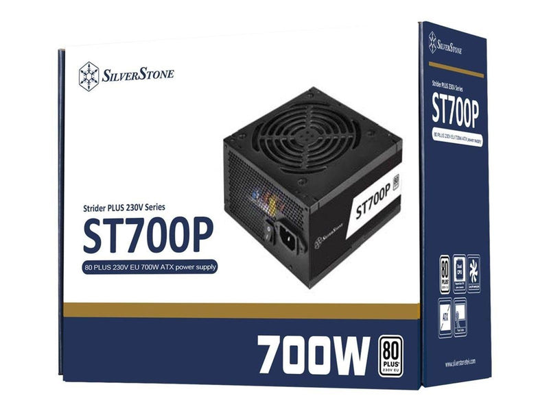 SilverStone Strider Essential Series ST700P Netzteile - 700 Watt - 120 mm - ATX 2.4 - 80 Plus White (bis zu 80% effektiv)