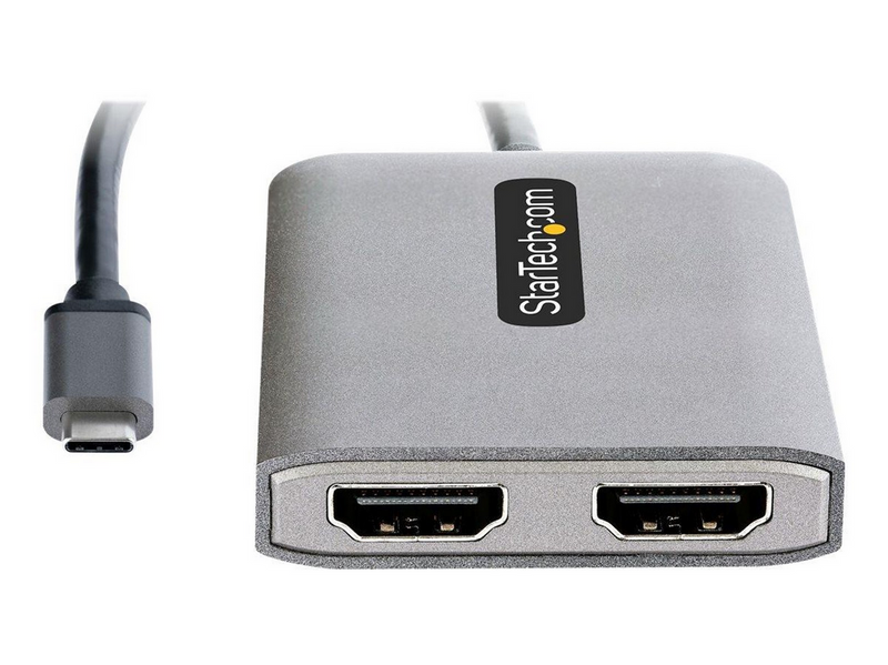 StarTech.com USB-C to Dual HDMI MST HUB Dual HDMI 4K 60Hz USB Type C Multi Monitor Adapter for Laptop w/ 1ft (30cm) cable
