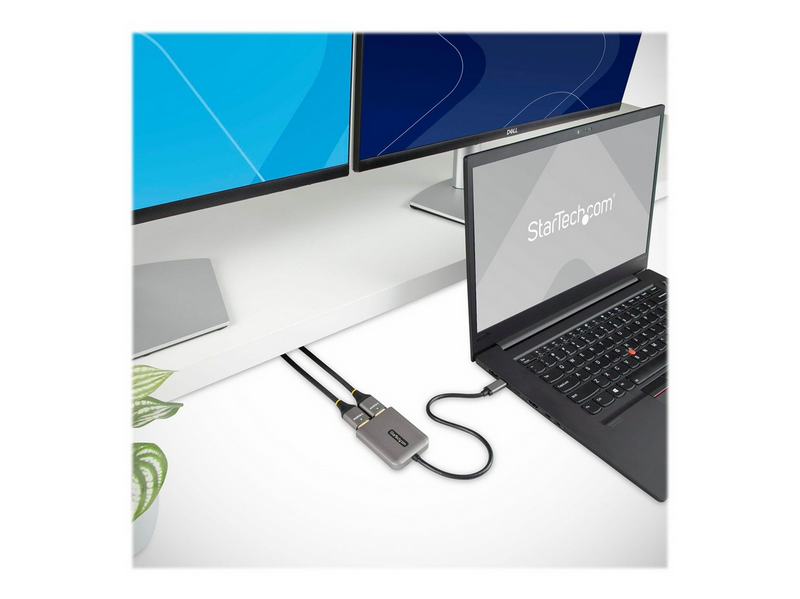 StarTech.com USB-C to Dual HDMI MST HUB Dual HDMI 4K 60Hz USB Type C Multi Monitor Adapter for Laptop w/ 1ft (30cm) cable