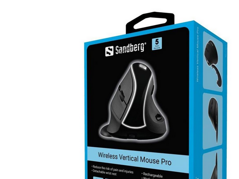 Sandberg Wireless Vertical Mouse Pro - Vertical mouse (Schwarz)