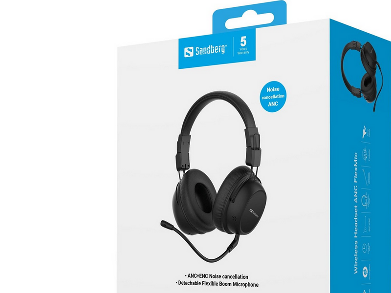 Sandberg Bluetooth Headset ANC FlexMic