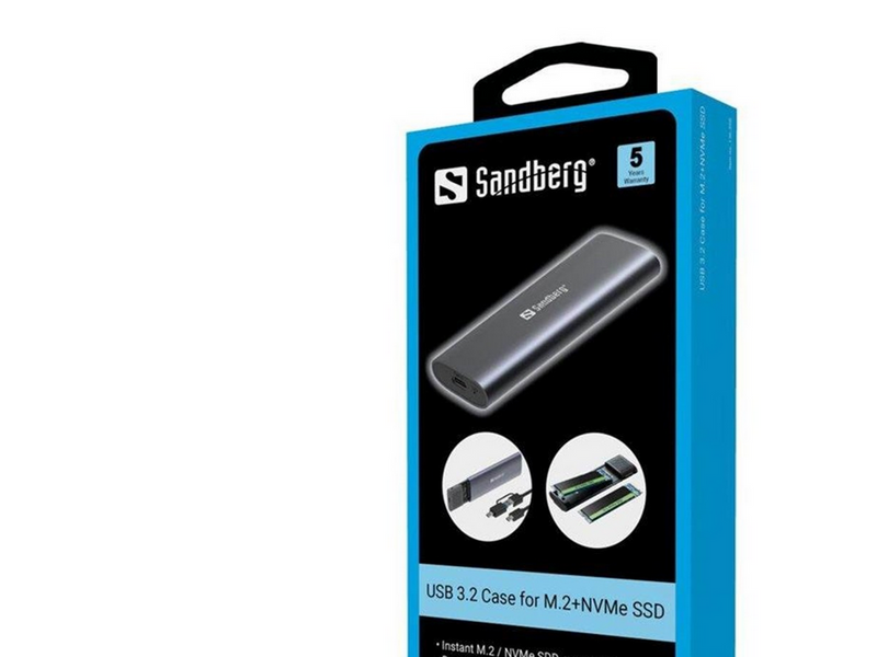Sandberg USB 3.2 Enclosure for M.2+NVMe SSD