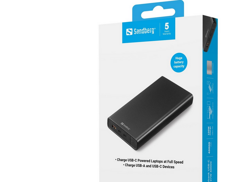 Sandberg Powerbank USB-C PD 127W 40000 - 40000 mAh