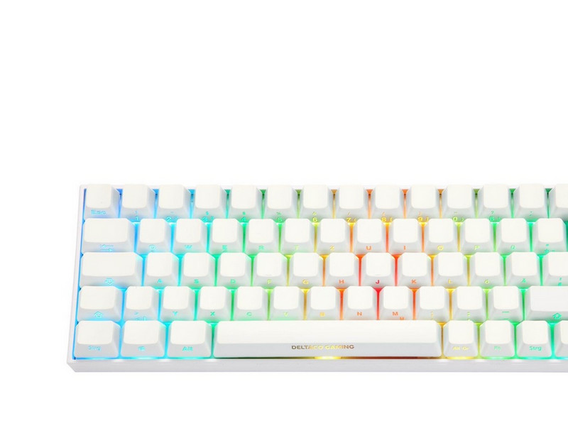 Deltaco GAMING WK95R Wireless - Gaming Tastaturen - Deutsch - Weiss
