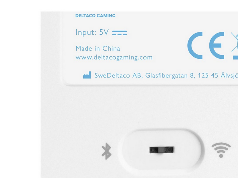 Deltaco GAMING WK95R Wireless - Gaming Tastaturen - Deutsch - Weiss