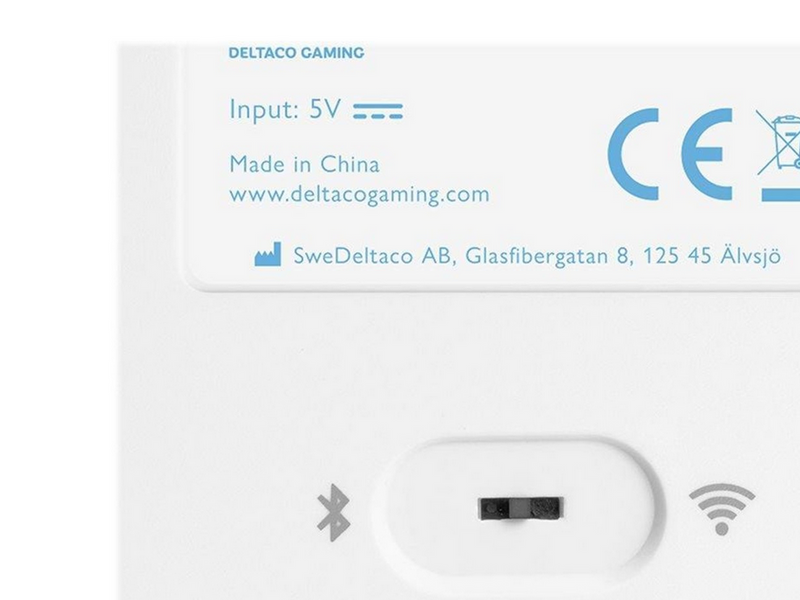 Deltaco GAMING WK95R Wireless - Gaming Tastaturen - Deutsch - Weiss
