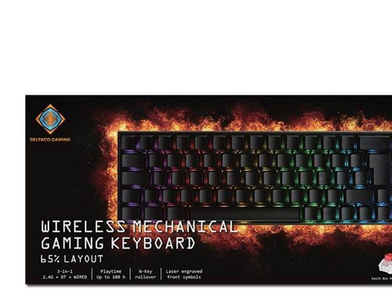 Deltaco GAMING DK440R Wireless Keyboard (DE) - Gaming Tastaturen - Deutsch - Schwarz