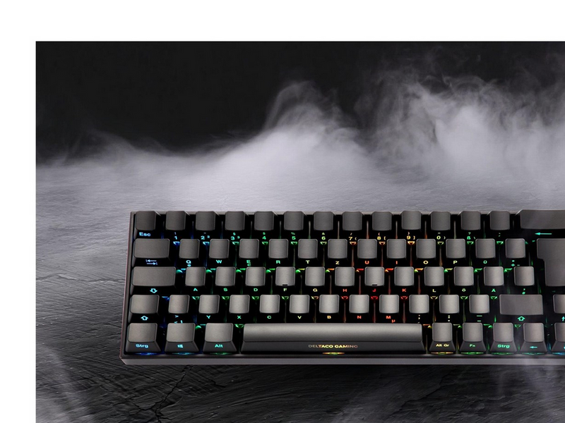 Deltaco GAMING DK440R Wireless Keyboard (DE) - Gaming Tastaturen - Deutsch - Schwarz