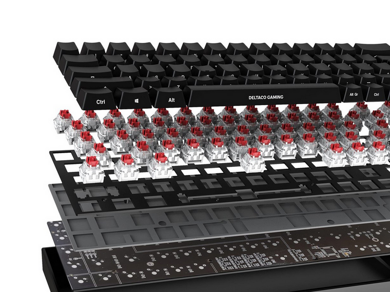 Deltaco GAMING DK440R Wireless Keyboard (DE) - Gaming Tastaturen - Deutsch - Schwarz