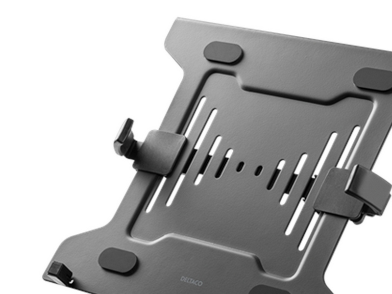 Deltaco OFFICE Universal laptop holder steel VESA black