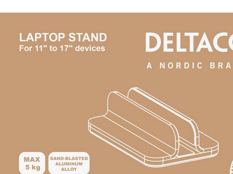 Deltaco OFFICE Vertical laptop holder