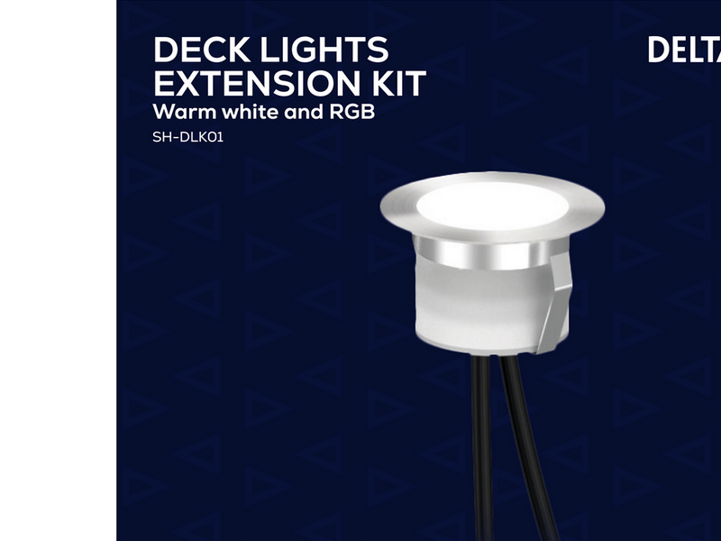 Deltaco Smart Home decklight kit warm white light and RGB silver